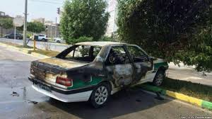 حمله به خودروی ناجا با شی انفجاری