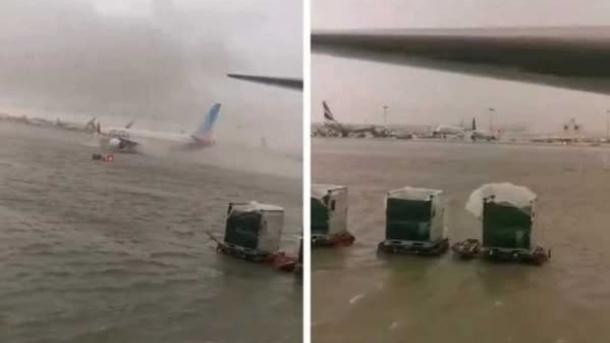 لغو پروازهای فرودگاه دبی بر اثر وقوع سیل‌ در امارات