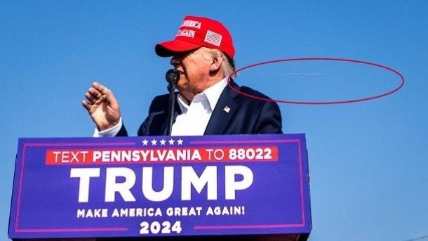 عکسی عجیب از لحظه عبور گلوله از پشت سرِ «ترامپ»