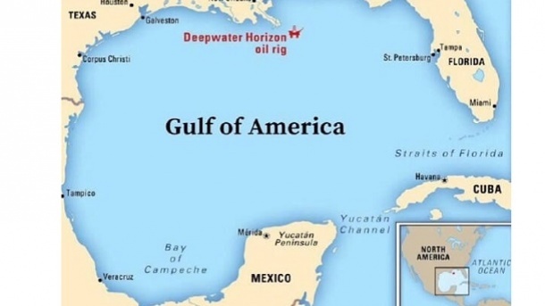 نام خلیج مکزیک در نقشه گوگل به خلیج آمریکا تغییر یافت 