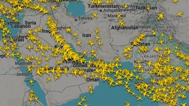 آمار پروازهای عبوری از آسمان ایران