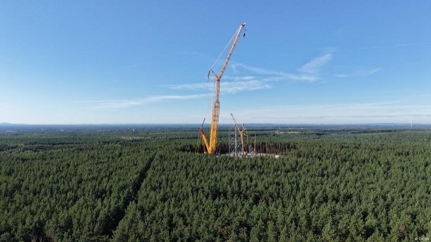 ساخت بلندترین توربین بادی جهان در شرق آلمان