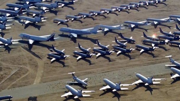 گورستان مدرن هواپیماهای ایرباس در اسپانیا