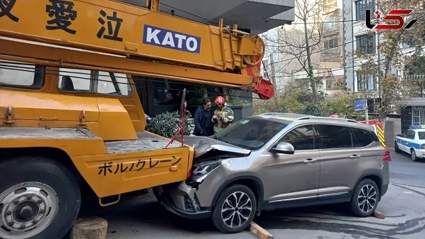 جرثقیل ۲۵ تنی راننده‌اش را زیر گرفت