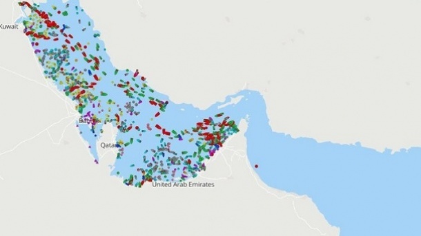 تنگه هرمز در سکون کامل