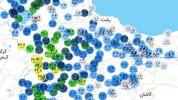 رکوردداران بارش باران در ایران در 24 ساعت اخیر