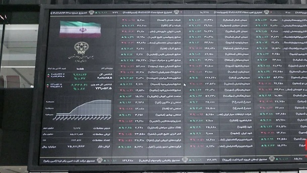 شاخص بورس تهران در اولین روز کاری هفته
