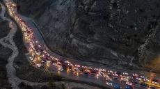 ترافیک سنگین در جاده چالوس