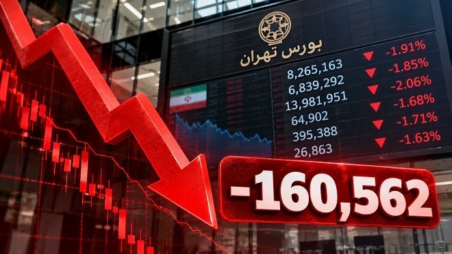 سقوط سنگین شاخص بورس تهران
