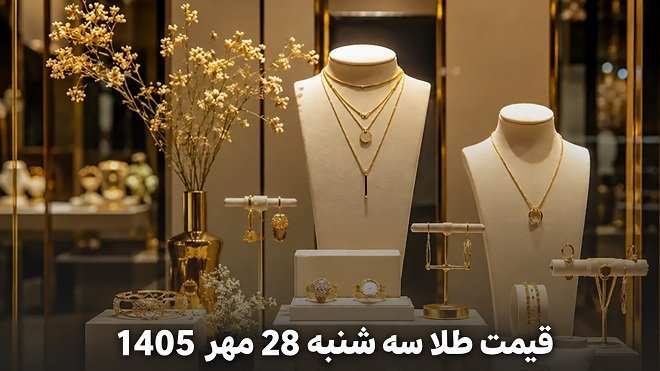 قیمت طلا امروز سه‌شنبه 28 مهر 1405