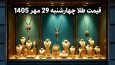 قیمت طلا چهارشنبه 29 مهر 1405