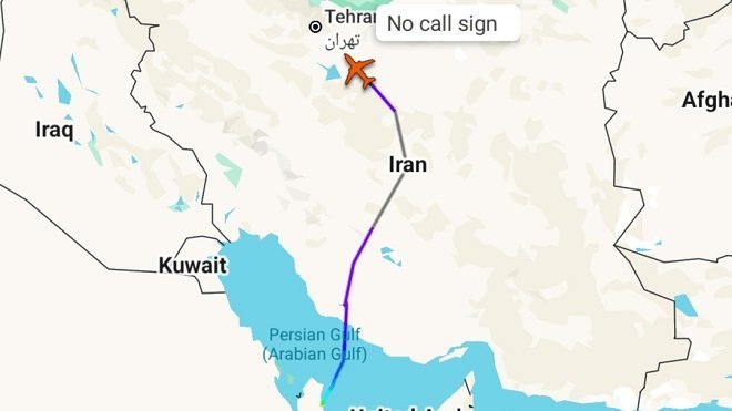 فرود هواپیمای سلطنتی قطر در تهران