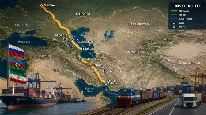 فرصت درآمدزایی ایران از کریدور شمال–جنوب