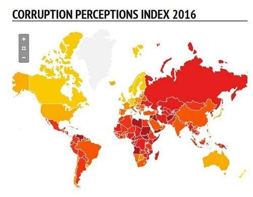 بهبود نمره ایران در شاخص ادراک فساد