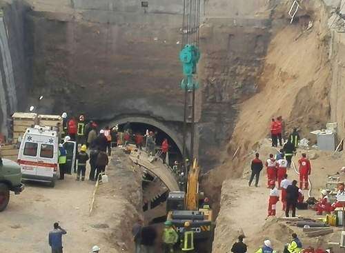 تونل مترو در قم فرو ریخت