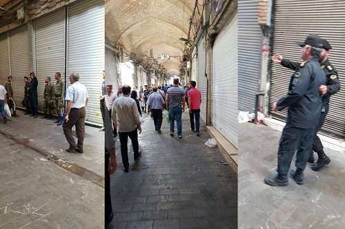 بازاریان تهران در اعتراض به رکود و قیمت ارز دست از کار کشیدند