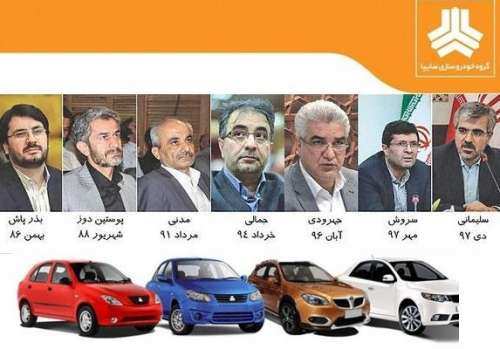 چالش عکس 10 ساله مدیران سایپا