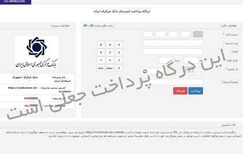 بانک مرکزی هیچ گونه درگاه پرداخت بانکی ندارد