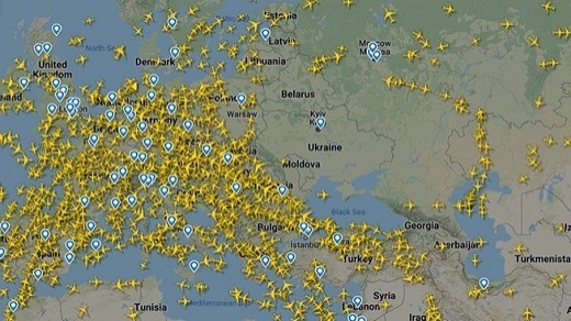 خودداری خطوط هوایی از پرواز بر فراز حریم هوایی اوکراین