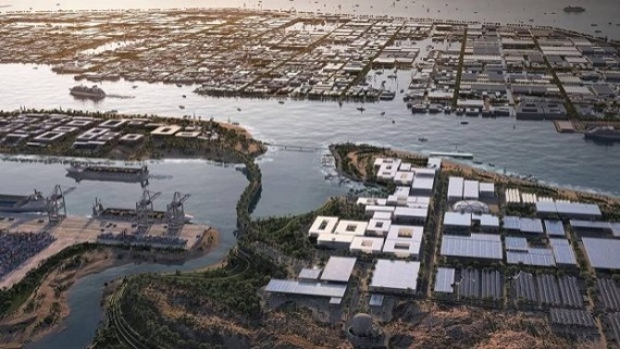 معمای ساخت بزرگترین شهر شناور جهان در عربستان + فیلم