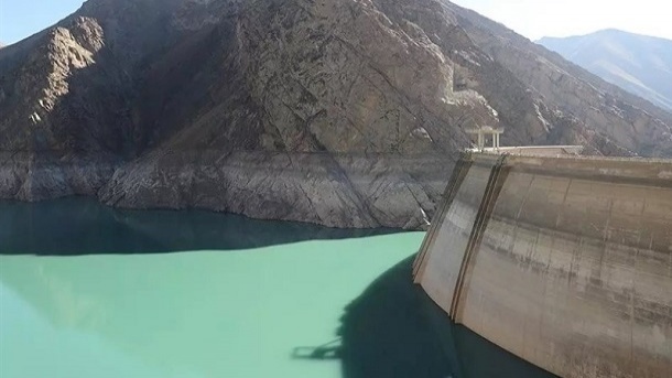 وضعیت ذخایر کم آبی سد امیرکبیر