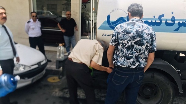 مانور تانکر آب در تهران