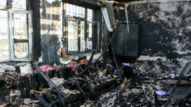 تصاویری تلخ از آتش‌سوزی در کمپ ترک اعتیاد لنگرود